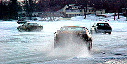 Ice racing on Fox Lake and Beaver Dam Lakes each January & February!