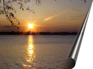 Summer sunset over Beaver Dam Lake.